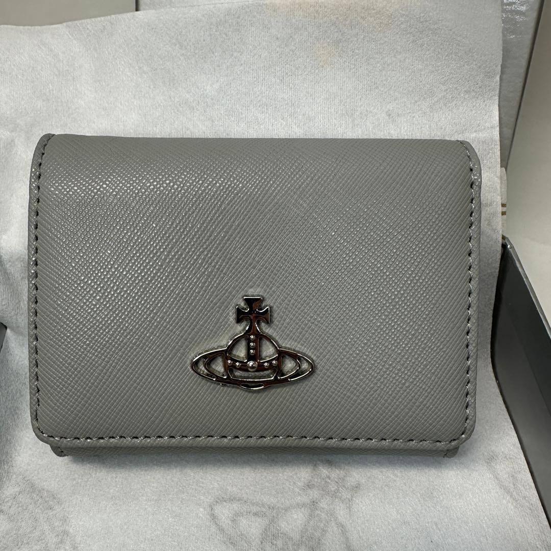 【大人気！新品】Vivienne Westwood 三つ折り財布 グレー