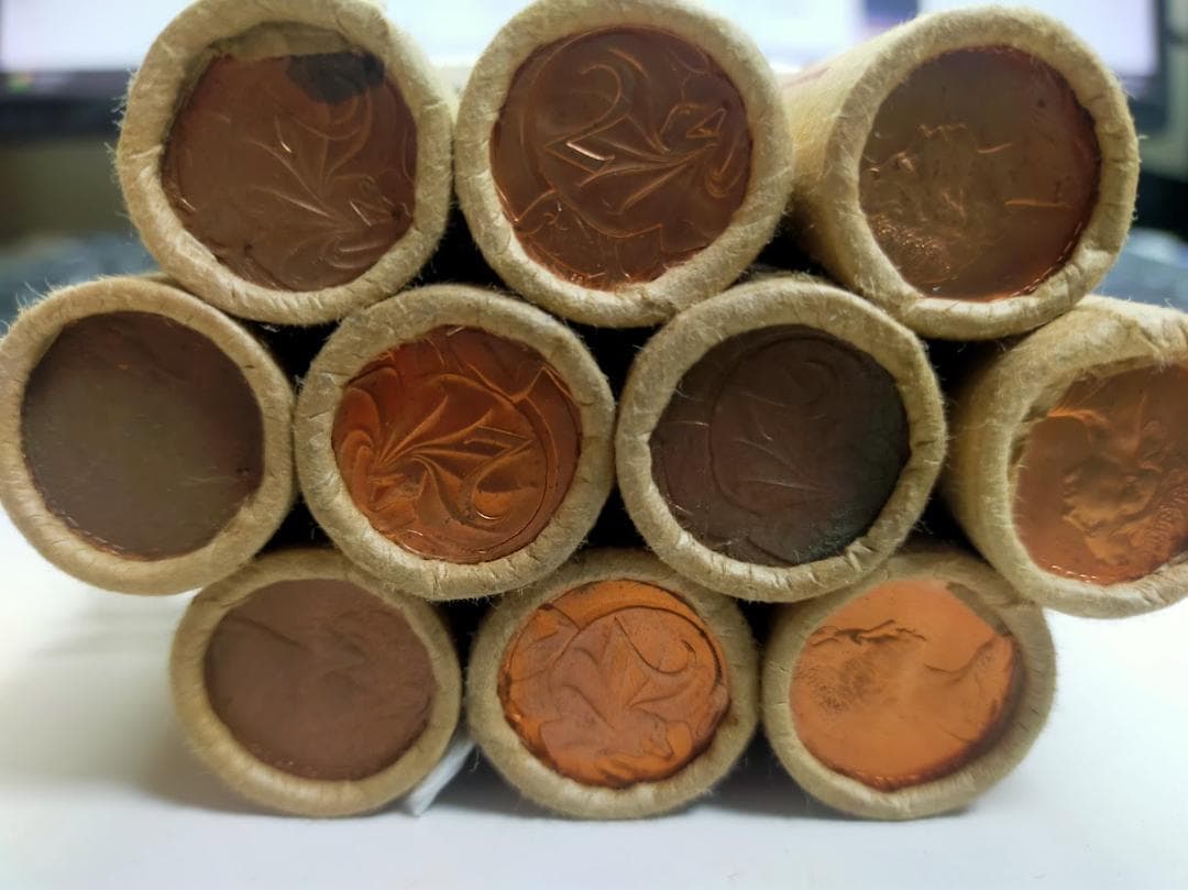 【銅貨】オーストラリア 2セント ロール10本 えりまきとかげの