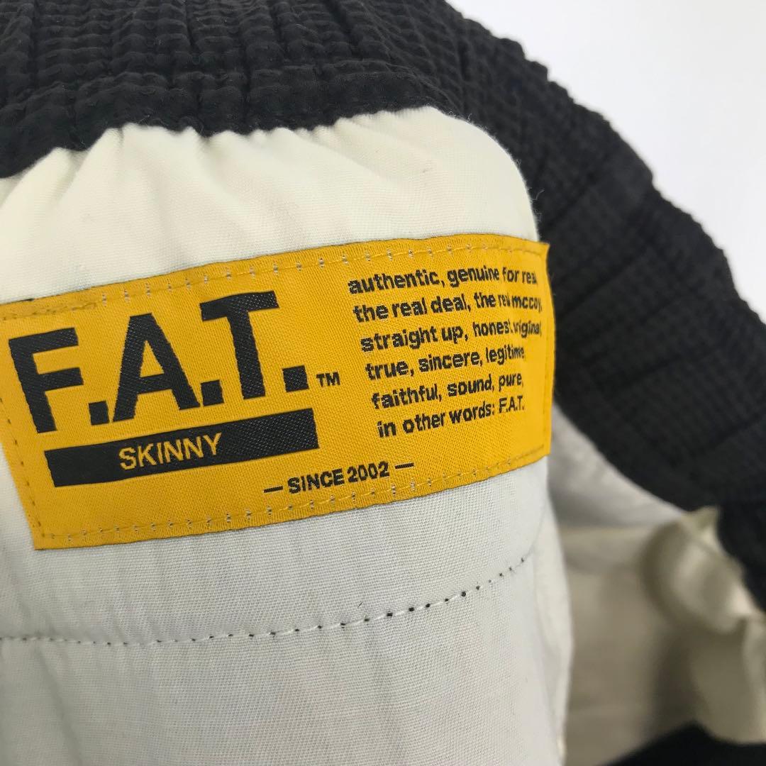 エフエーティー　パンツ　SKINNY ブラック　シアサッカー