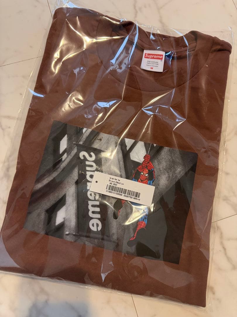 Supreme スパイダーマン Tシャツ M ブラウン