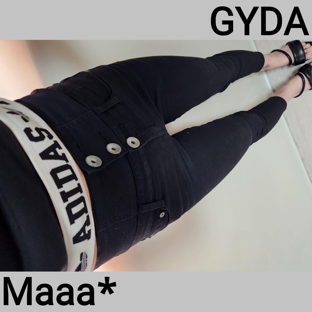 GYDA　ハイウエストウエストクロススキニーパンツ