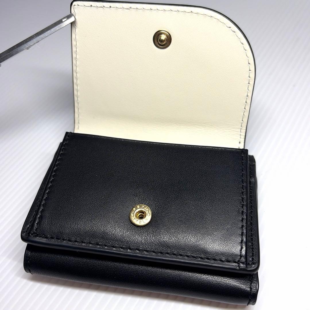 【ほぼ新品✨】agnes b. VOYAGE ウォレット三つ折り　ブラック白