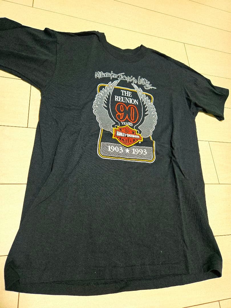 90'SUSA製 Harley-Davidson 90周年記念Tシャツ Mサイズ