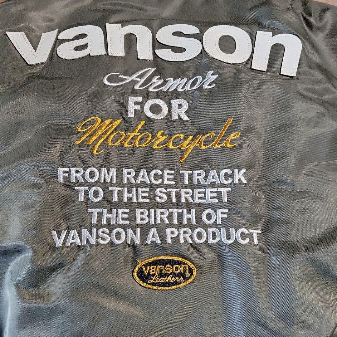 Vanson バイカー用ジャケット XL オリーブ