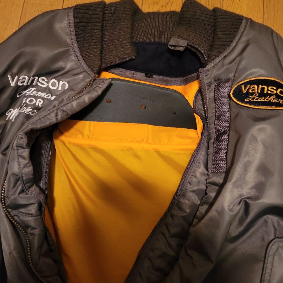 Vanson バイカー用ジャケット XL オリーブ