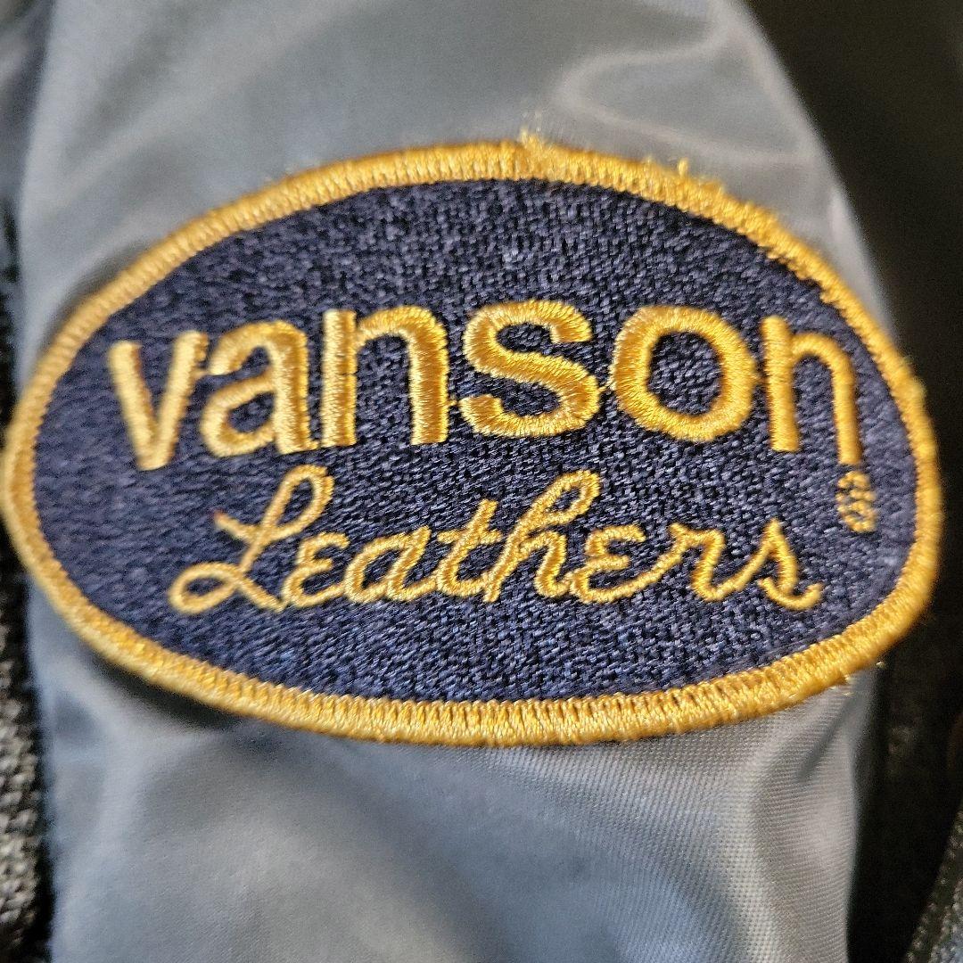 Vanson バイカー用ジャケット XL オリーブ