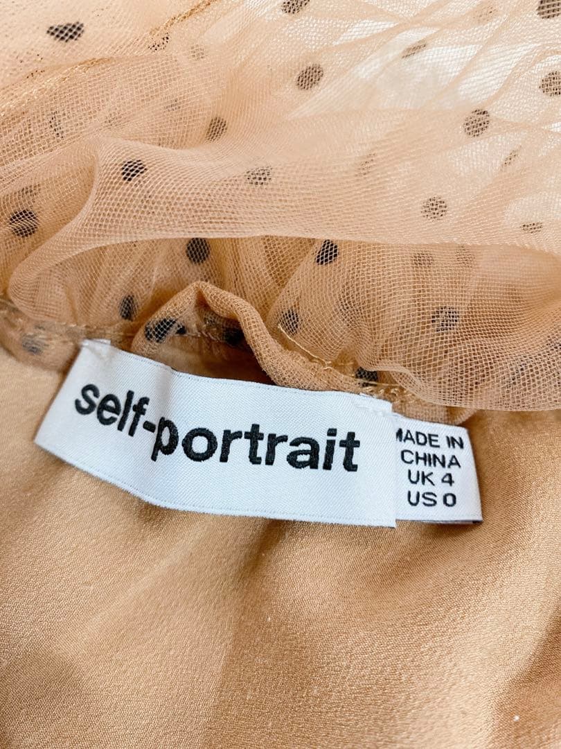 SelfPortrait セルフポートレート ドット メッシュドレス ワンピース