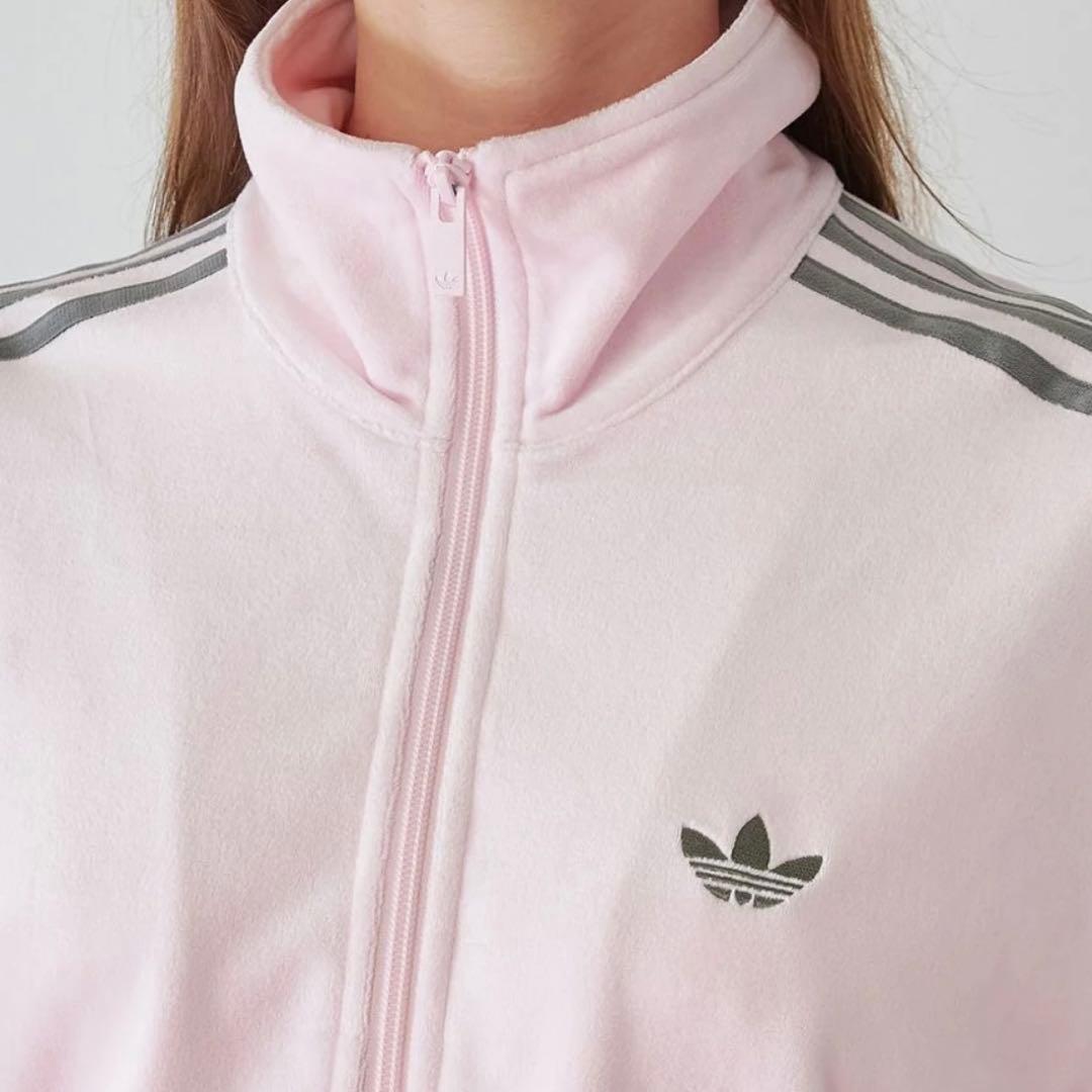 【完売品】新品XL adidas×Snidel ベロア トラックトップ ピンク