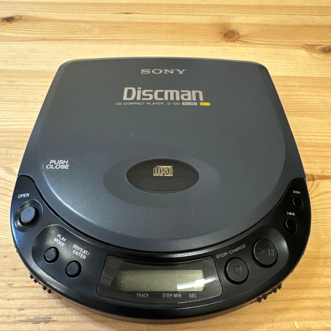 【希少品・動作正常】SONY Discman D-120ポータブルCDプレーヤー