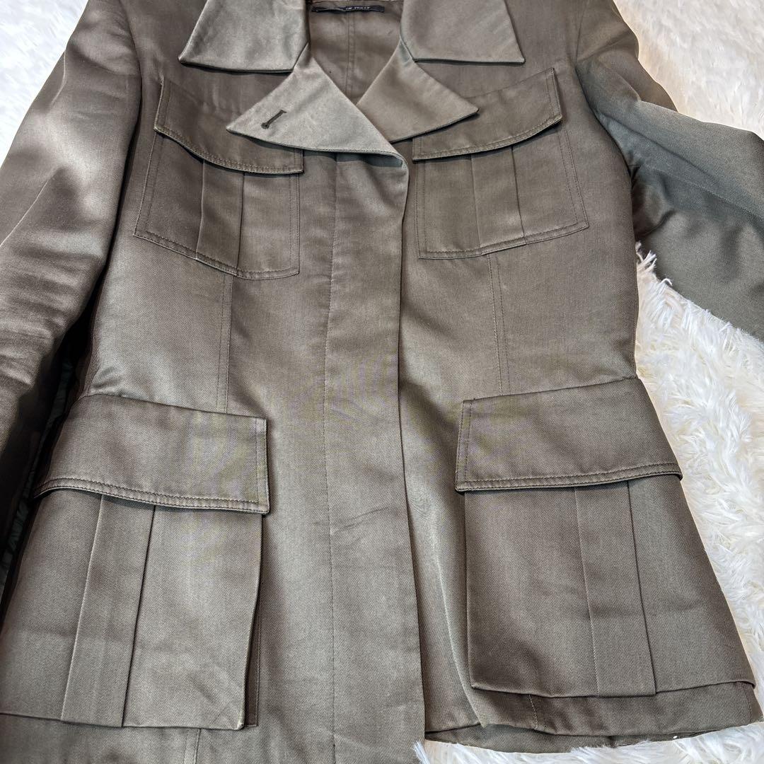 GUCCI サファリジャケット　テーラード　美品　gg柄　シルエット◎ スーツ