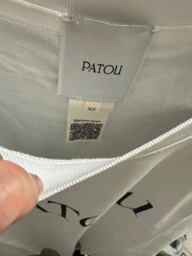 PATOU パトゥ ロゴプリント Tシャツ 半袖　ホワイト サイズ XS
