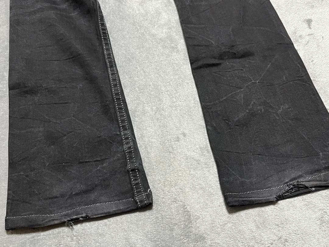 Grasshopper ローライズ　フレアパンツ　y2k ブラックデニムパンツ