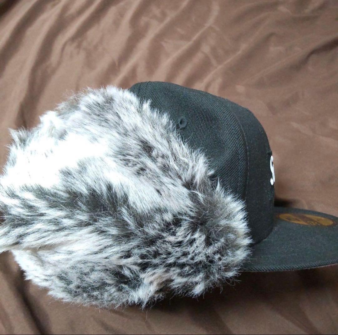 帽子 Supreme Earflap New Era \"Black\" BOXLOGO