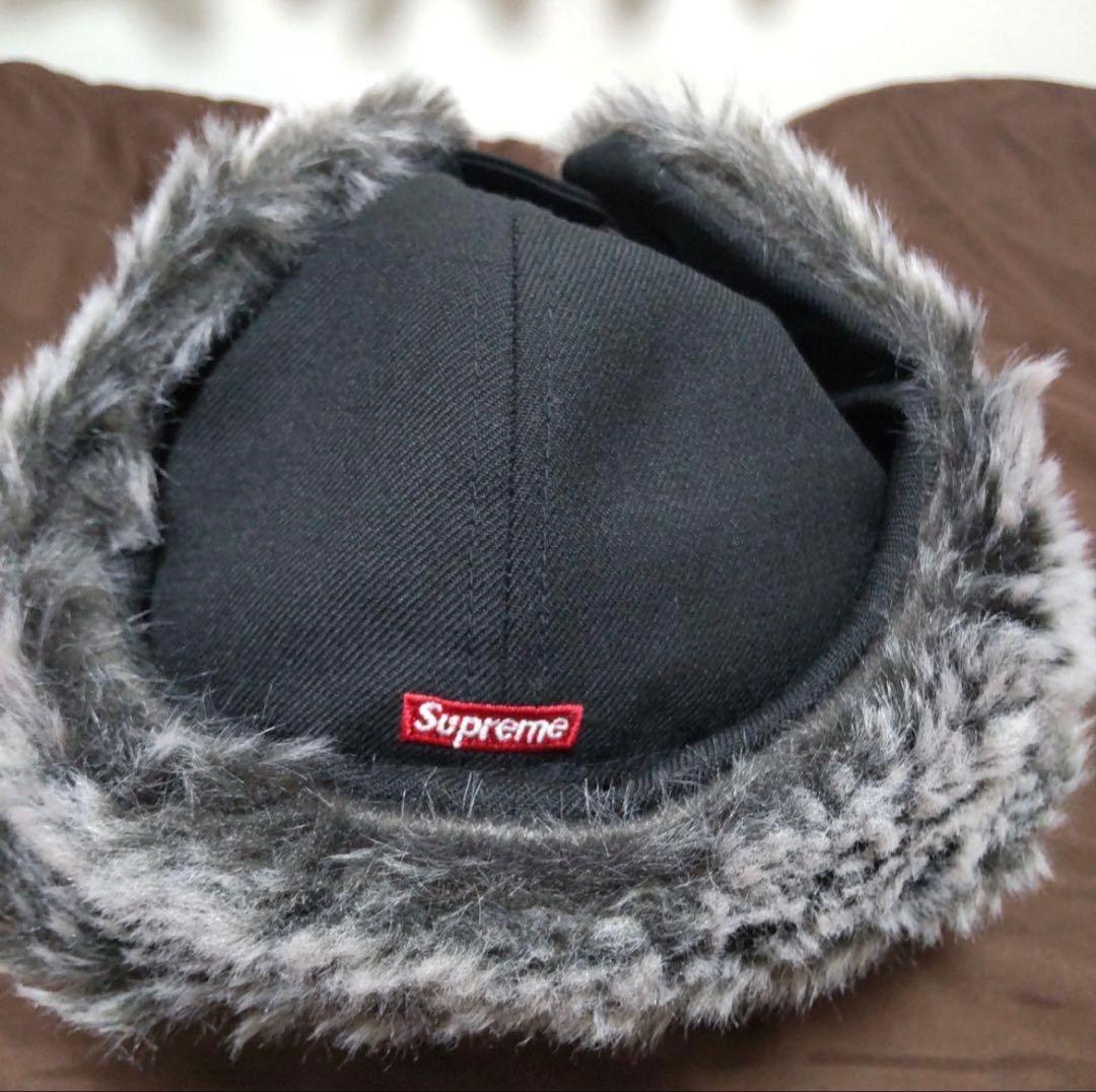 帽子 Supreme Earflap New Era \"Black\" BOXLOGO