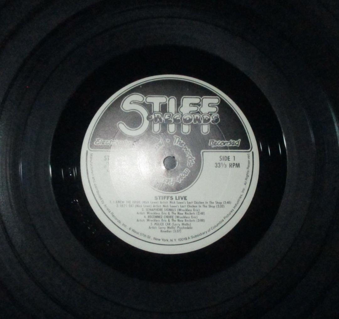 スティッフ・ライブ　ニック・ロウ　エルビス・コステロ　イアン・デューリー　LP