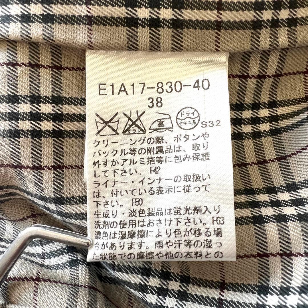 極美品✨バーバリーブルーレーベル　トレンチコート　ライナー　ベージュ 38 M