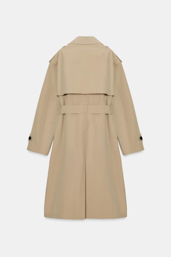 【新品未使用】2026SS ZARA 撥水加工ベルト付きトレンチコート　xs