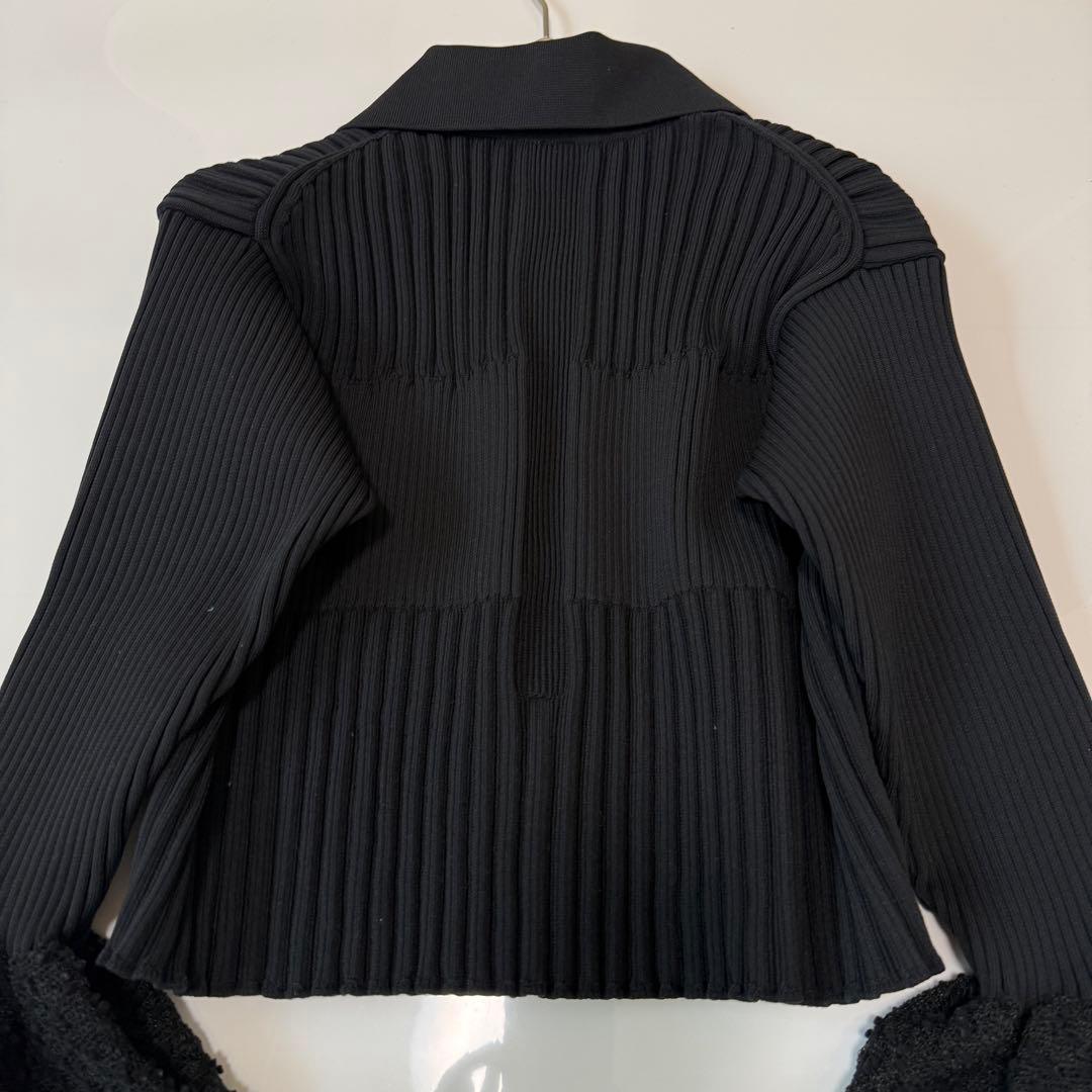 CFCL FLUTED ORNAMENT CROPPED SHIRTカーディガン