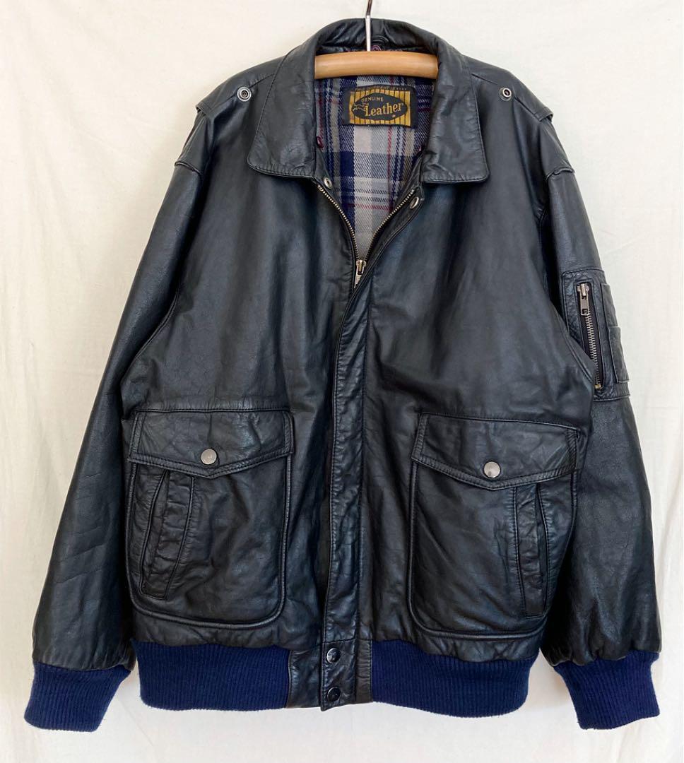 専用　80s A-2タイプ 牛本革レザーフライトジャケット　ビンテージ　レア