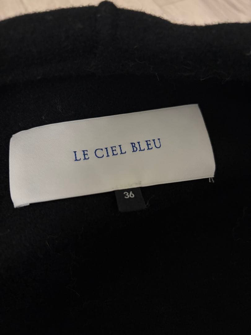 LE CIEL BLEU ブラック ロングコート 36
