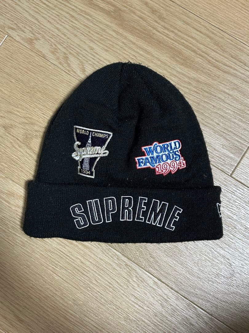 supreme × New Era Championship Beanie
