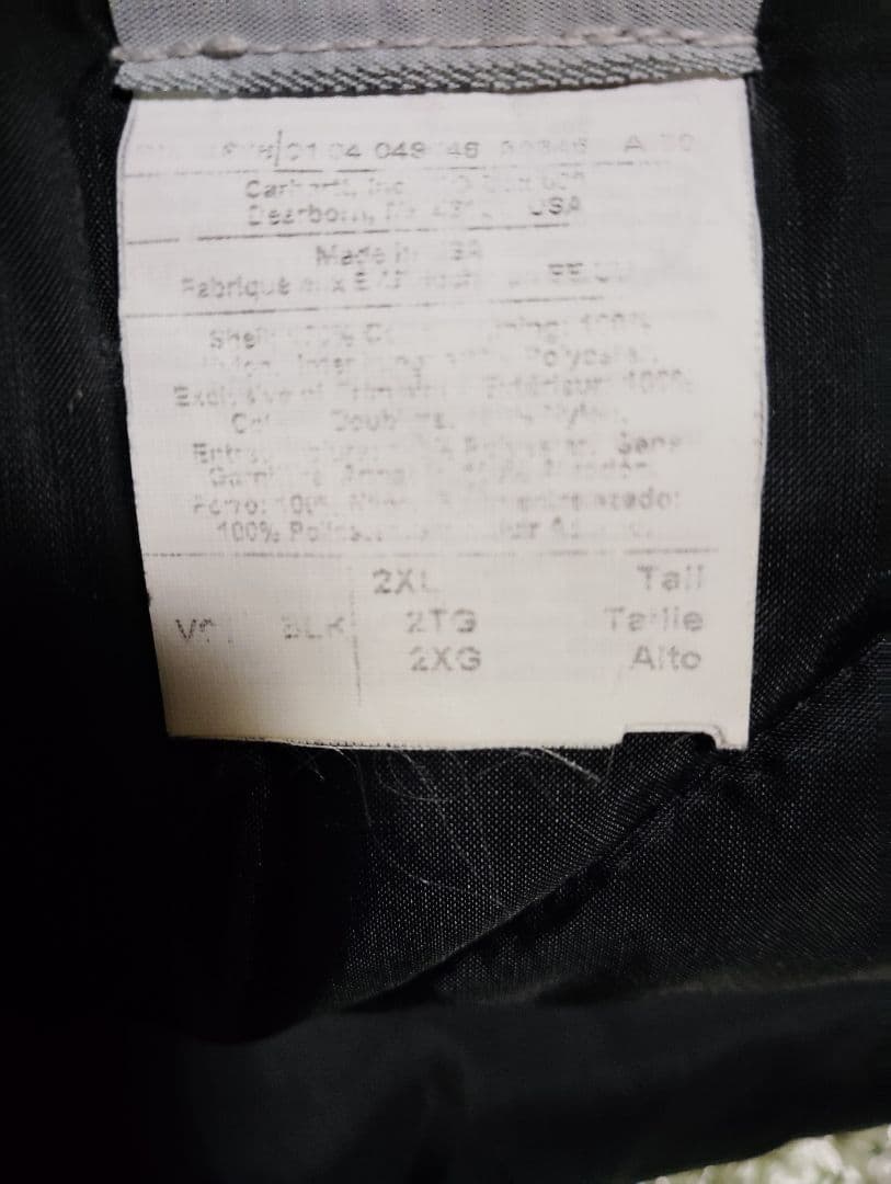 8日のみ特価　Carhartt ベスト　ブラック　2xl TALL USA製