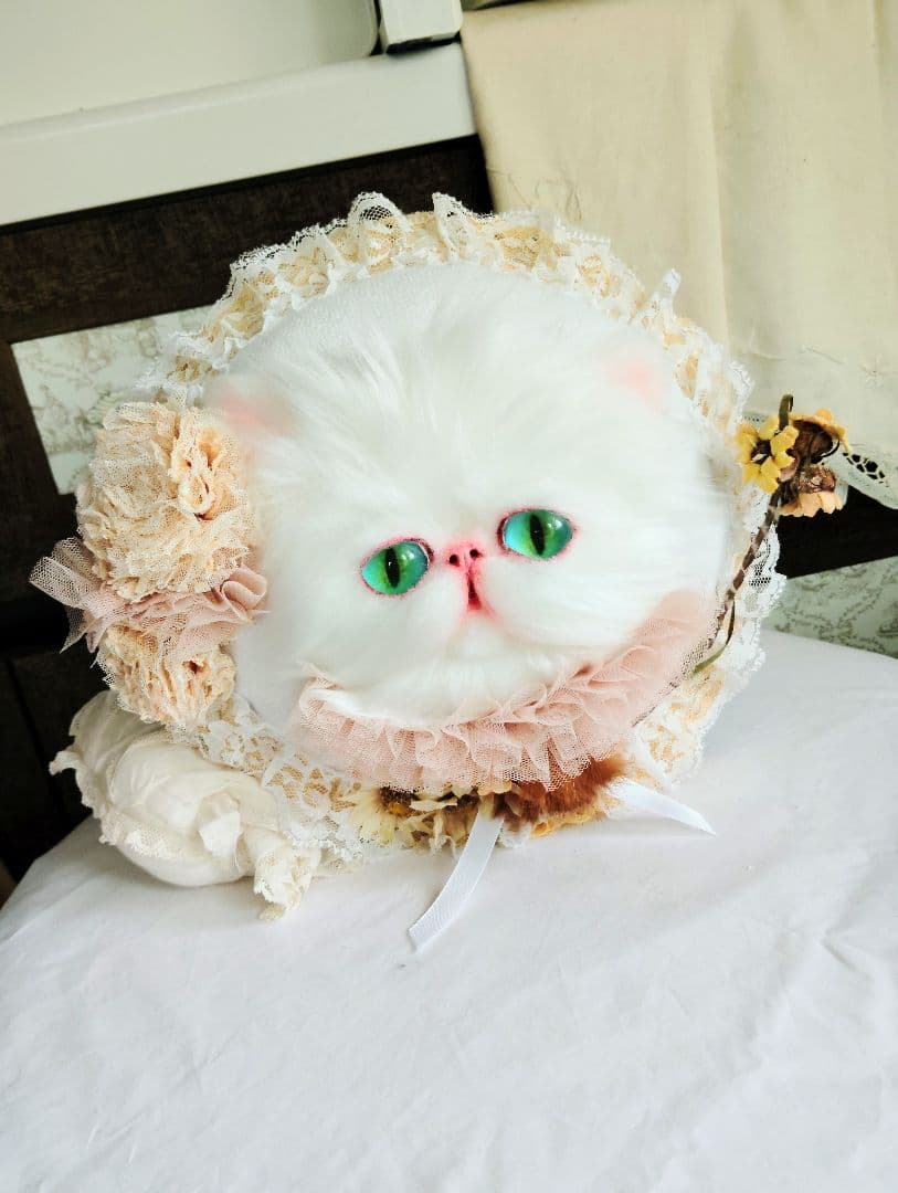 ハンドメイド♡エキゾチック♡猫ちゃんお顔クッション♡デコレーション♡