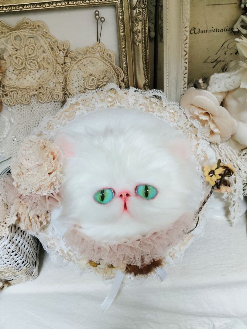 ハンドメイド♡エキゾチック♡猫ちゃんお顔クッション♡デコレーション♡
