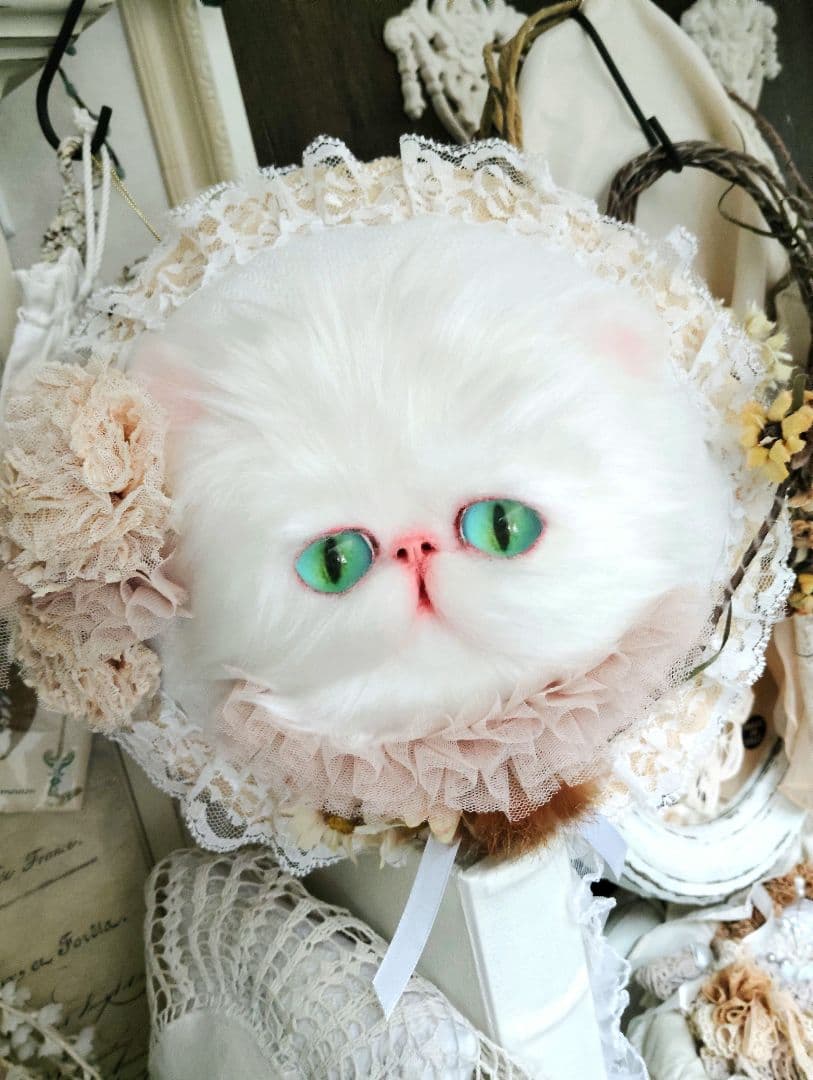 ハンドメイド♡エキゾチック♡猫ちゃんお顔クッション♡デコレーション♡