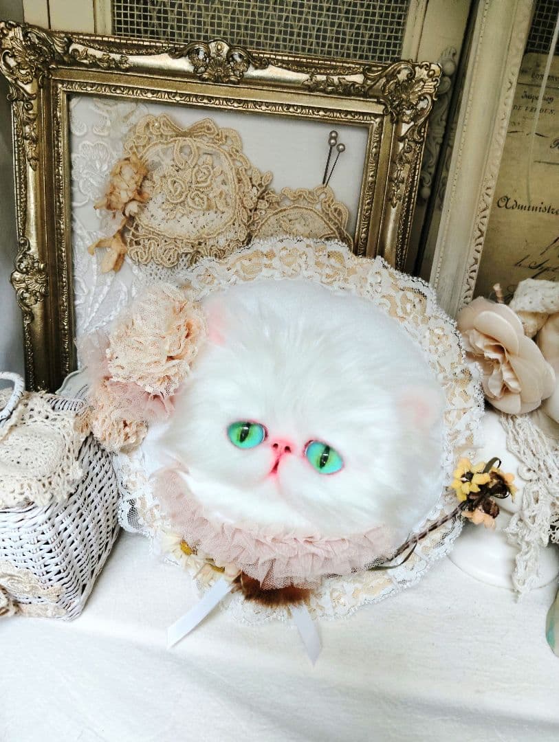 ハンドメイド♡エキゾチック♡猫ちゃんお顔クッション♡デコレーション♡