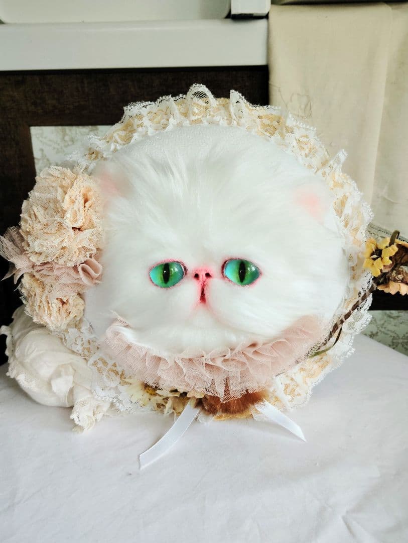 ハンドメイド♡エキゾチック♡猫ちゃんお顔クッション♡デコレーション♡