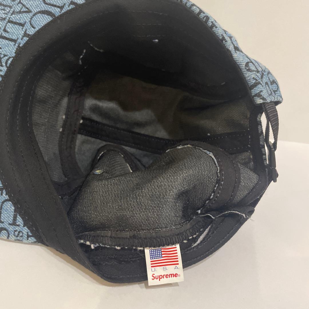 Supreme campcap キャンプキャップ文字柄 デニム