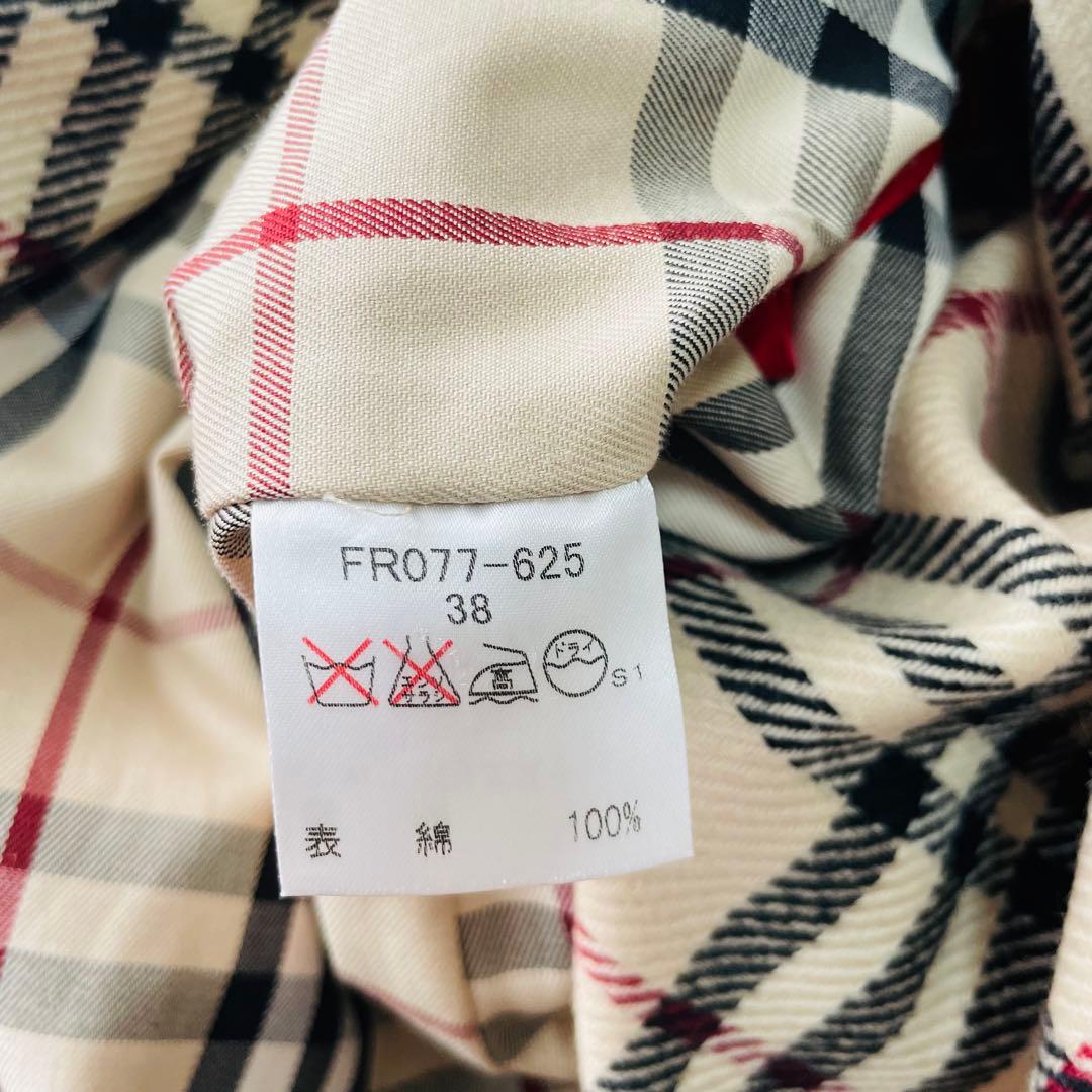 極美品　BURBERRY LONDON トレンチコート 赤 ノバチェック 38