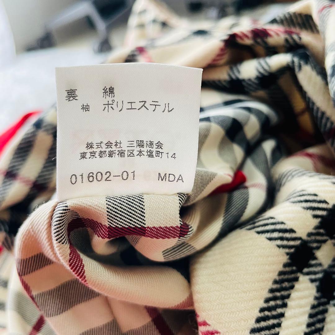極美品　BURBERRY LONDON トレンチコート 赤 ノバチェック 38
