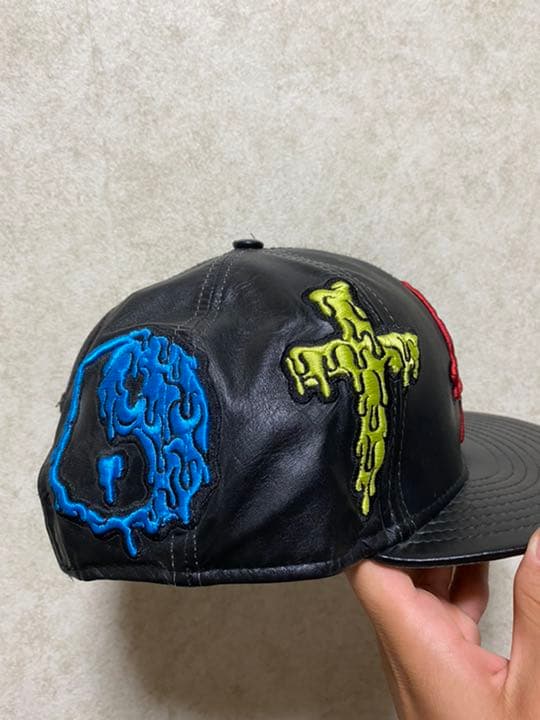 New Era ニューエラ　ジェレミースコットコラボ　レザー　キャップ　黒