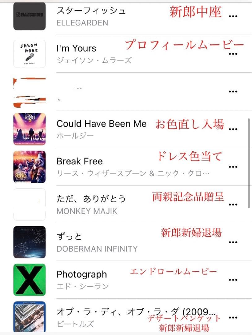 結婚式使用CD