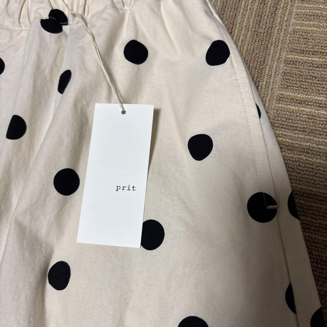 新品pritのスカートのような水玉パンツ