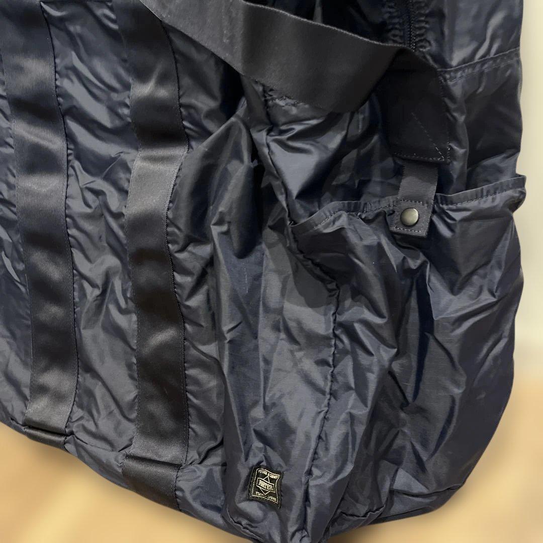 PORTER BY MONOCLE ネイビー ナイロン ボストンバッグ 中型