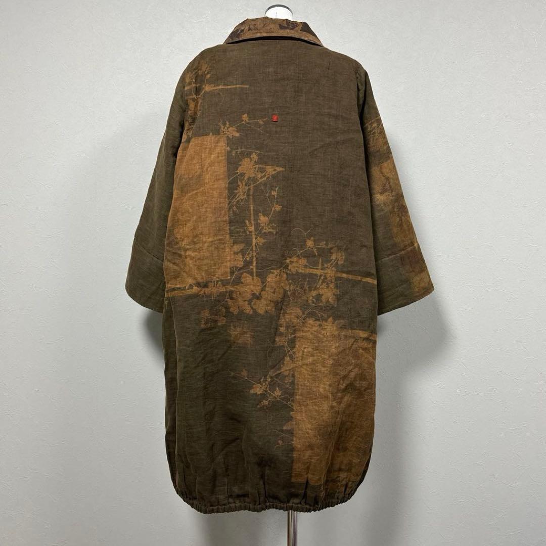 今尾知子創作服☆一点物☆柿渋染め☆中綿キルティングコート