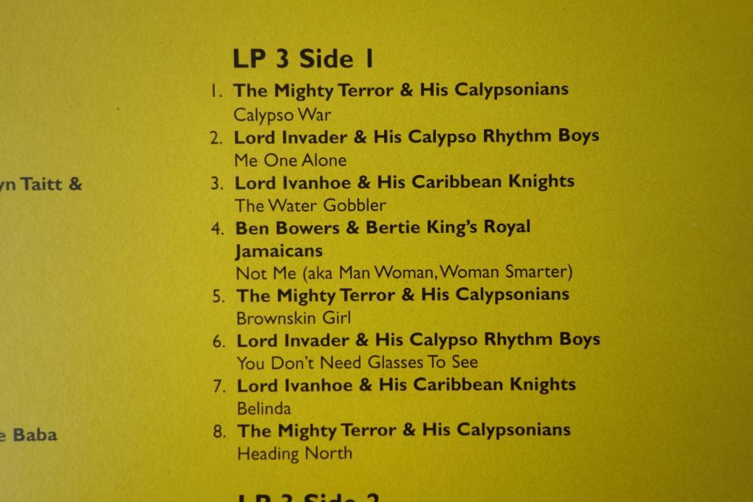 Trojan Calypso box set　3枚組レコード