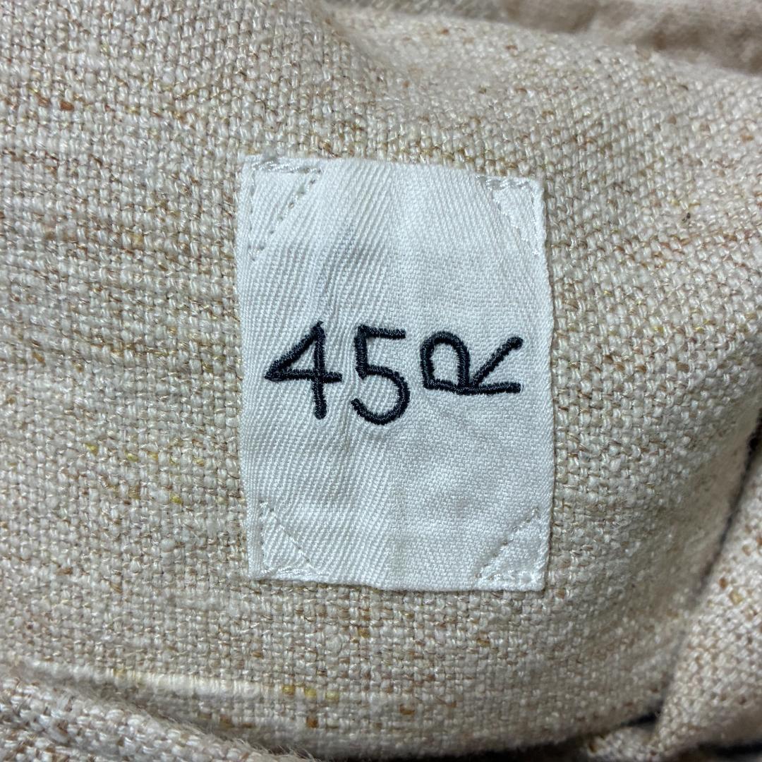 【美品】45R フォーティーファイブアール　綿麻のツイード刺繍スカート