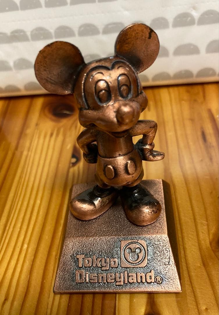 【26日迄】東京ディズニーランド ミッキー&ドナルド 置物 ブロンズ像 レトロ