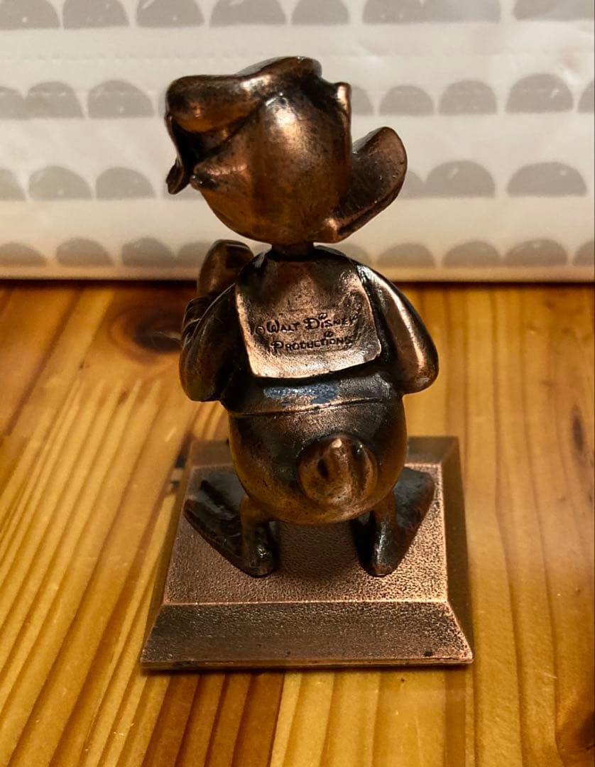【26日迄】東京ディズニーランド ミッキー&ドナルド 置物 ブロンズ像 レトロ