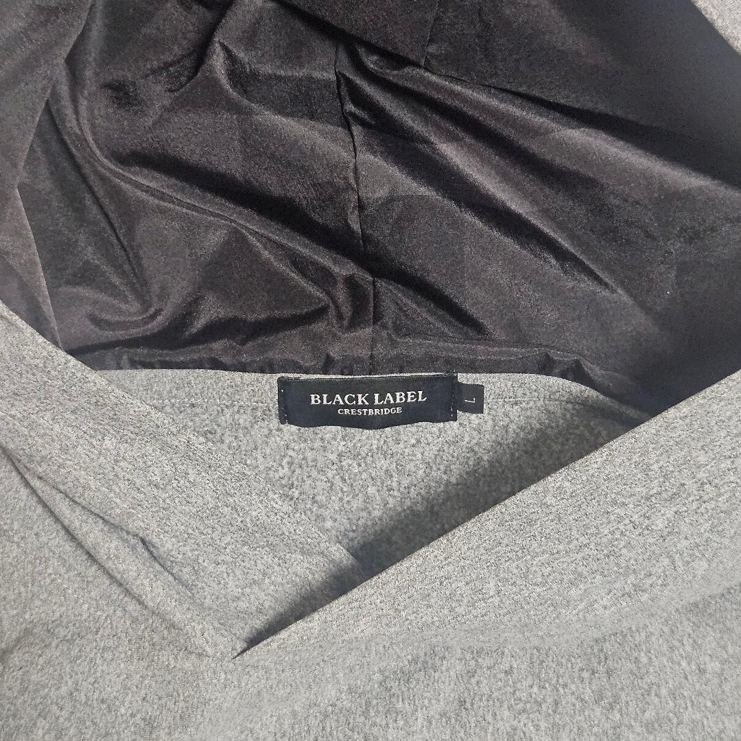 BLACKLABEL CRESTBRIDGEフード付きグレーTシャツ L
