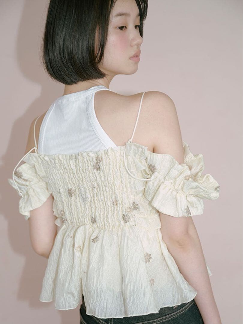 トップス Lil Ambition Flower Frill Bustier
