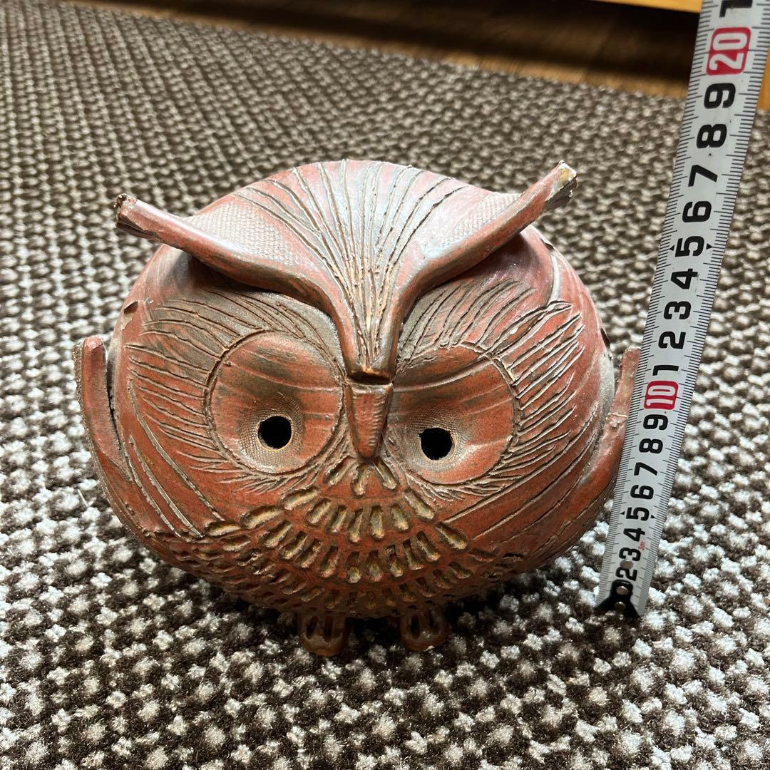 【旭川窯】太鼓判の逸品！ 縁起の良いふくろうの置物