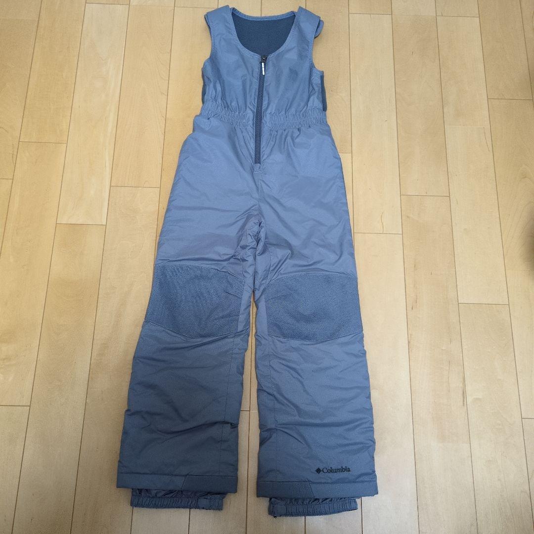 【美品】120cm　XS　Columbia　スキーウェア　上下セット　赤✕グレー