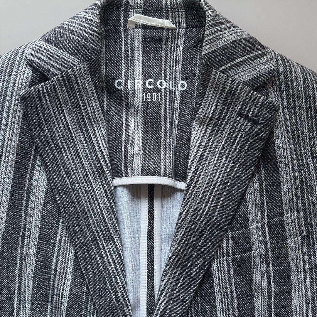 CIRCOLO 1901 48 超美品 ストライプ ジャージージャケット