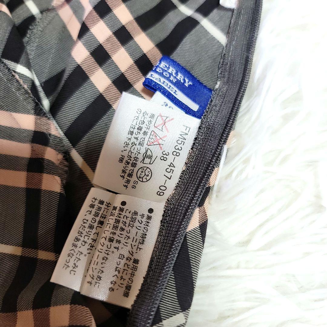 美品 バーバリーブルーレーベル ノースリーブワンピース ノバチェック 38
