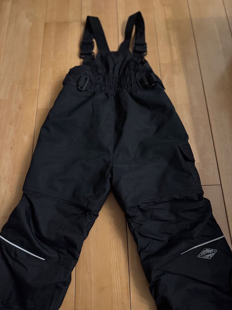 美品⭐︎Columbia ビブパンツ S キッズ スキーウェア 黒
